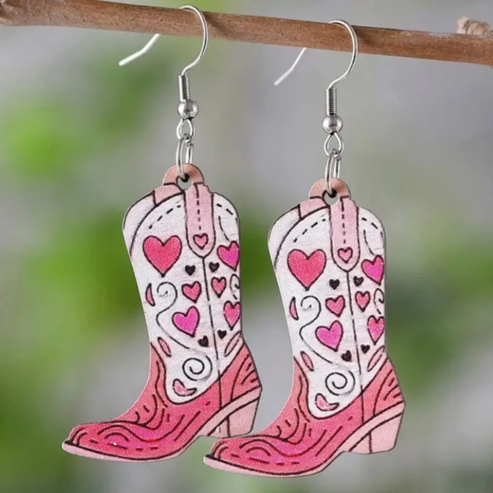 NEW Cowgirl Boots dangle Earrings - Boutique - Picture 1 of 4